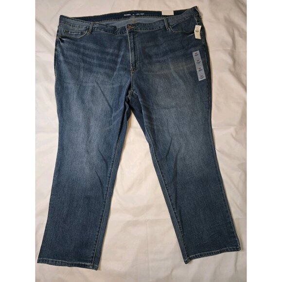 Old Navy women’s Mid-rise Power Slim Straight Jeans- Size 30-Plus Size- NWT - Picture 3 of 8